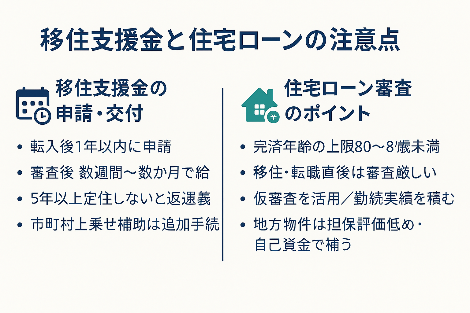 移住支援金と住宅ローンの注意点 – 申請期限・交付時期・定住要件と審査ポイントまとめ