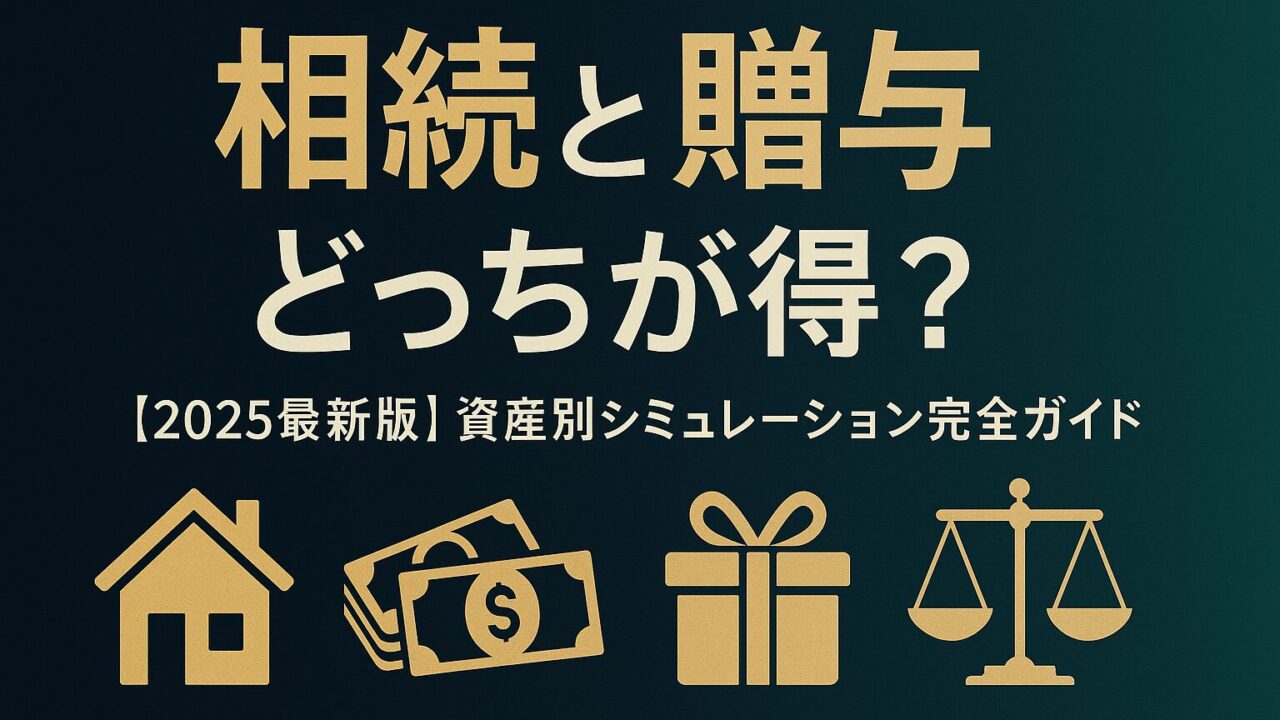 相続と贈与どっちが得？【2025最新版】資産別シミュレーション完全ガイド