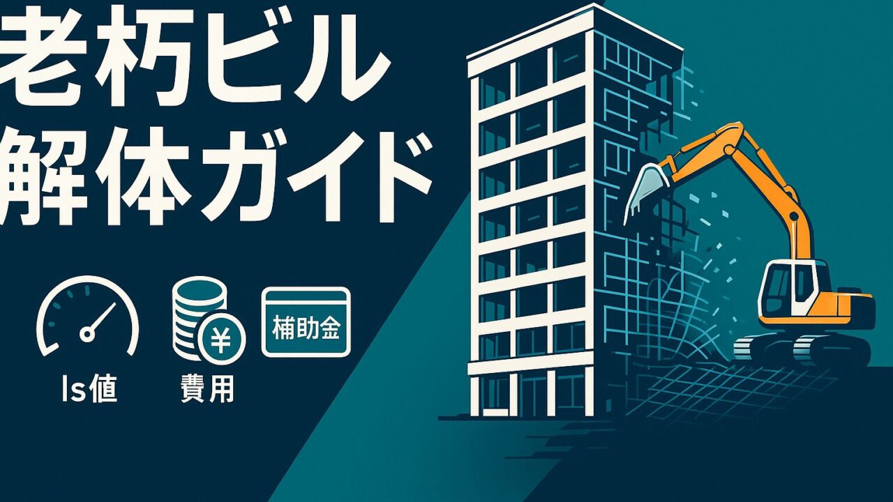 老朽ビル解体はいつがベスト？延床500㎡超オフィス・商業ビルを救う「Is値×費用×補助金」完全ガイド