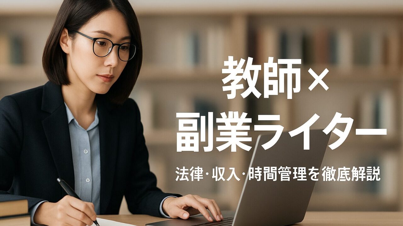 教師でも稼げる！副業ライターで月3万円を達成する完全ロードマップ