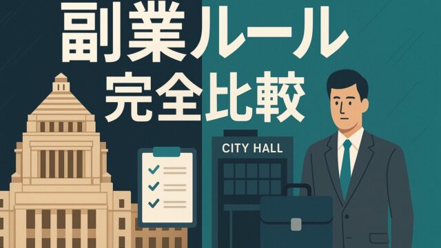 【2025年版】国家公務員と地方公務員の副業ルール完全比較──許可フロー・例外・懲戒リスクを一気読み！