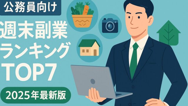 【2025最新】公務員が土日だけで稼ぐ副業TOP7──許可要否と月収を徹底比較