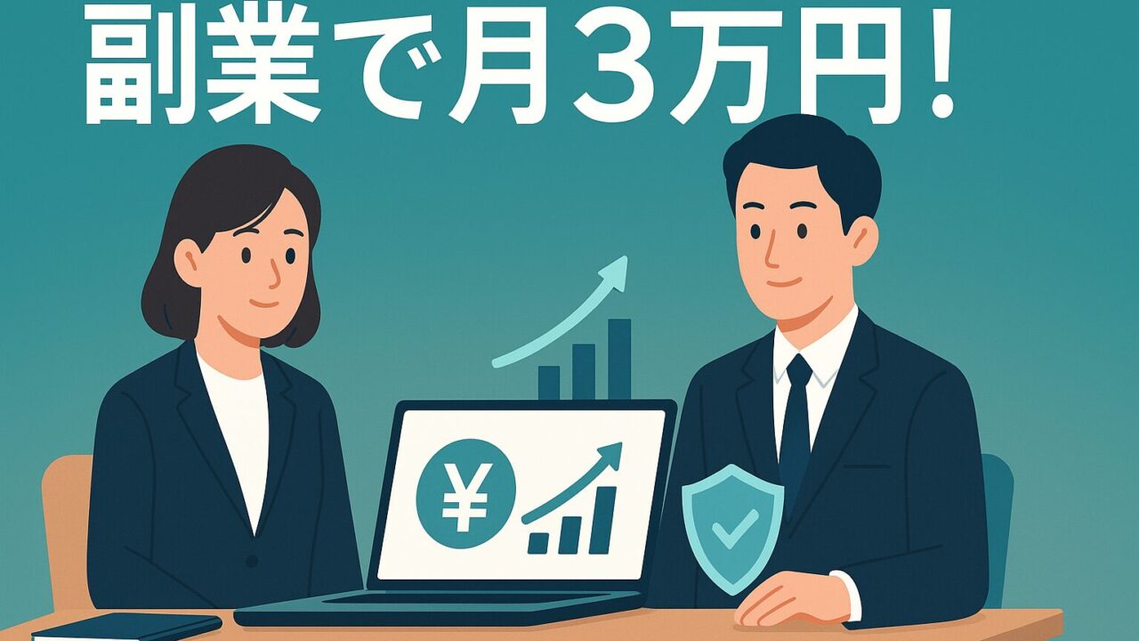 【2025最新】公務員でも安全！スキル不要で月3万円稼ぐ副業3選