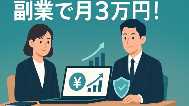 【2025最新】公務員でも安全！スキル不要で月3万円稼ぐ副業3選