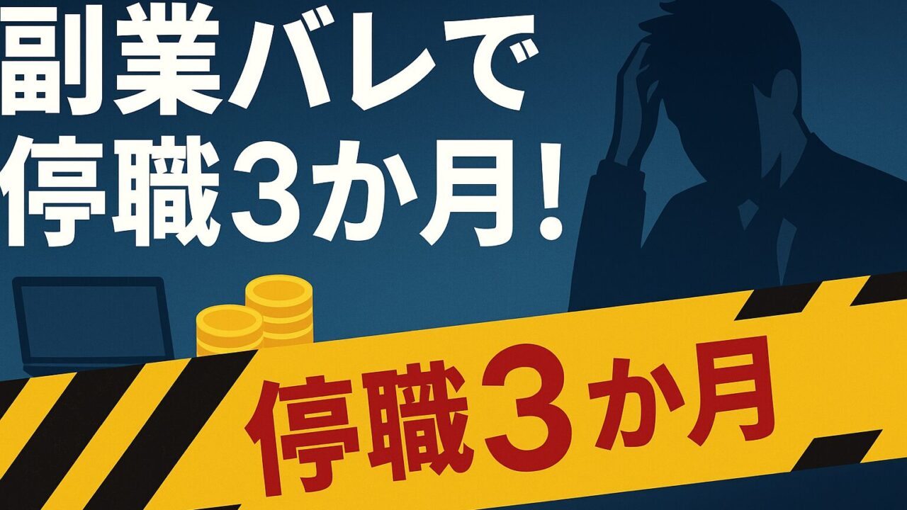 【実話】副業バレで停職3か月！公務員が語る失敗の全貌と再発防止5つの教訓