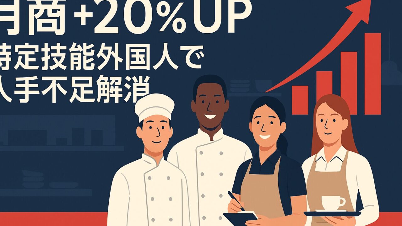 【2025年最新】飲食チェーン人手不足を解消！特定技能外国人導入で月商20％アップした5社の成功事例と費用
