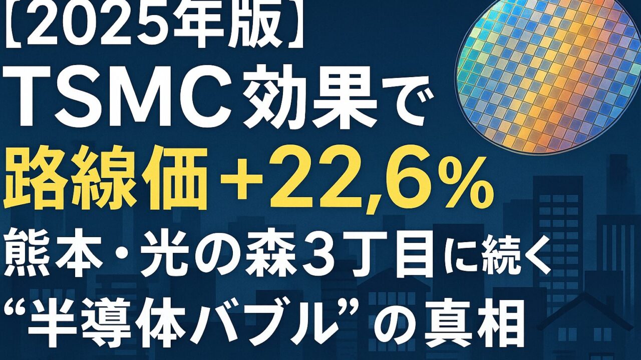 【2025年版】TSMC効果で路線価＋22.6％！熊本・光の森3丁目に続く“半導体バブル”の真相