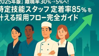 【2025年版】離職率30％→5％へ！特定技能スタッフ“定着率85％”を叶える採用フロー完全ガイド