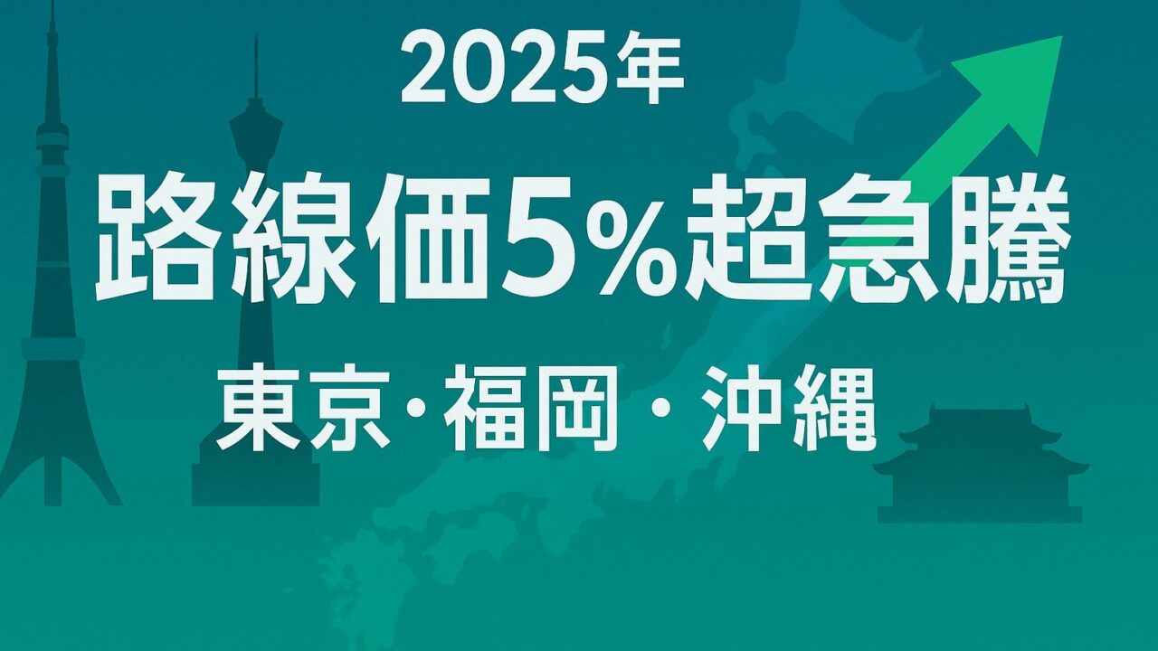 【2025年最新版】東京・福岡・沖縄で路線価5％超急騰！相続・投資ホットスポット徹底解説
