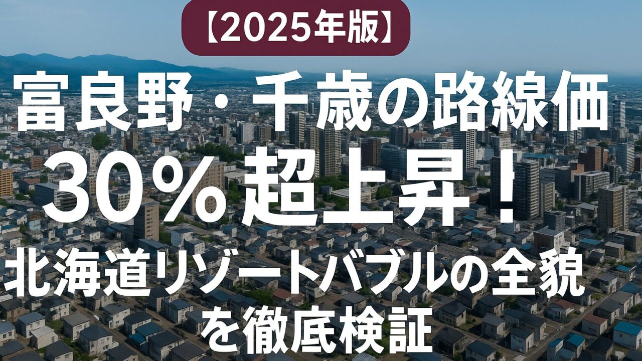 【2025年版】富良野・千歳の路線価が30％超上昇！北海道リゾートバブルの全貌を徹底検証