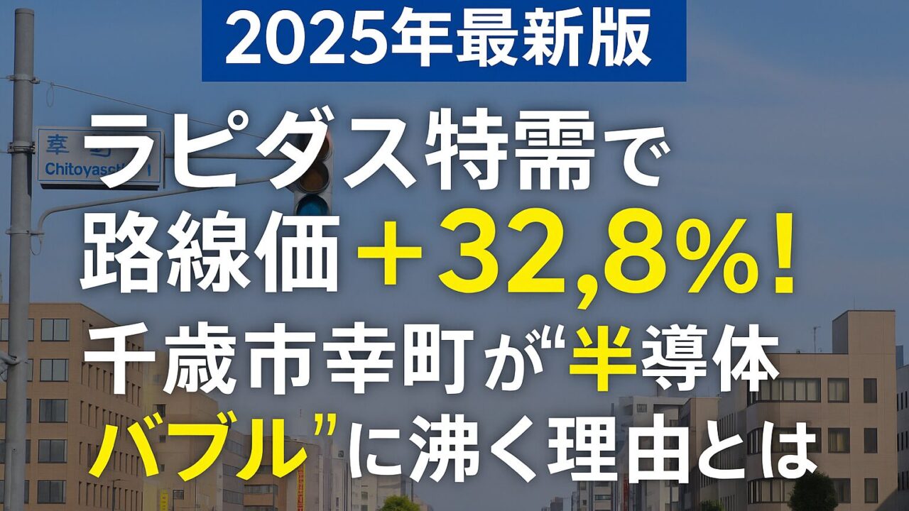 【2025年最新版】ラピダス特需で路線価＋32.8％！千歳市幸町が“半導体バブル”に沸く理由とは