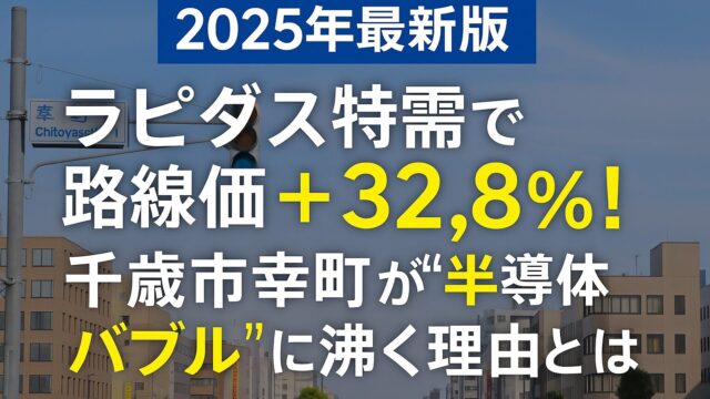 【2025年最新版】ラピダス特需で路線価＋32.8％！千歳市幸町が“半導体バブル”に沸く理由とは