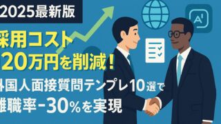 【2025最新版】採用コスト120万円を削減！外国人面接質問テンプレ10選で離職率−30％を実現