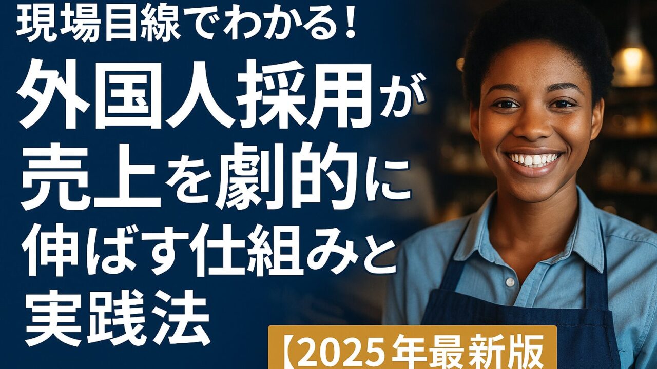 【2025年最新版】現場目線でわかる！外国人採用が売上を劇的に伸ばす仕組みと実践法