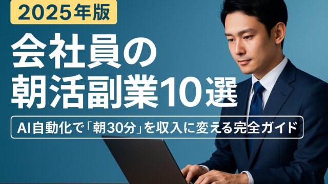 【2025年版】会社員の朝活副業10選｜AI自動化で「朝30分」を収入に変える完全ガイド