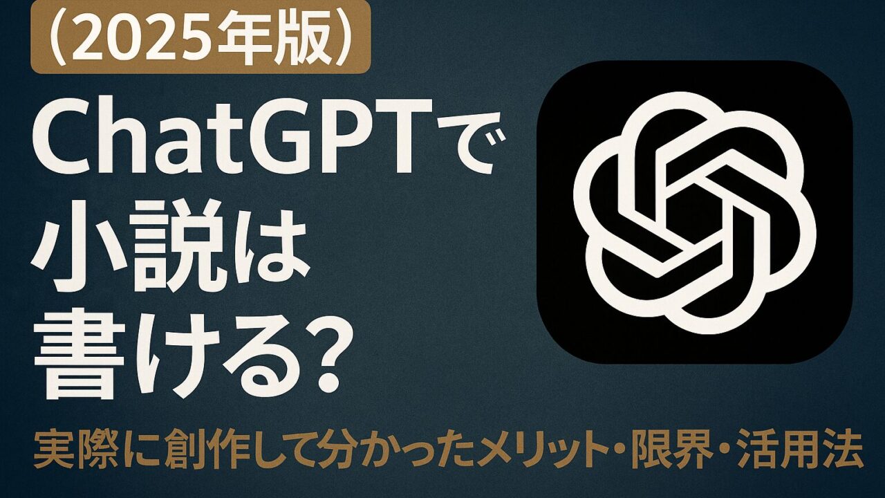 ChatGPTで小説は本当に書ける？2025年最新検証で創作の可能性と限界、効率的な活用法を徹底解説します。