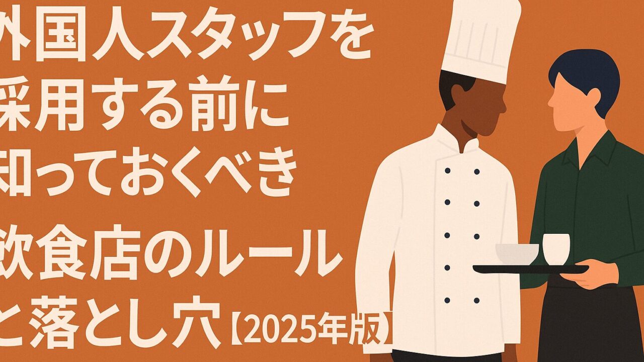 外国人スタッフ採用前に知るべき飲食店の法律・在留資格・罰則を徹底解説。2025年最新ルールで違法リスクを防ぐ実践ガイド。