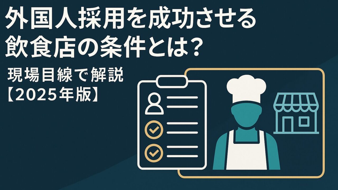 外国人採用を成功させる飲食店の条件とは？現場目線で解説【2025年版】