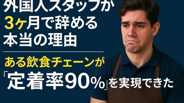 外国人スタッフが3ヶ月で辞める本当の理由。ある飲食チェーンが「定着率90％」を実現できたワケ
